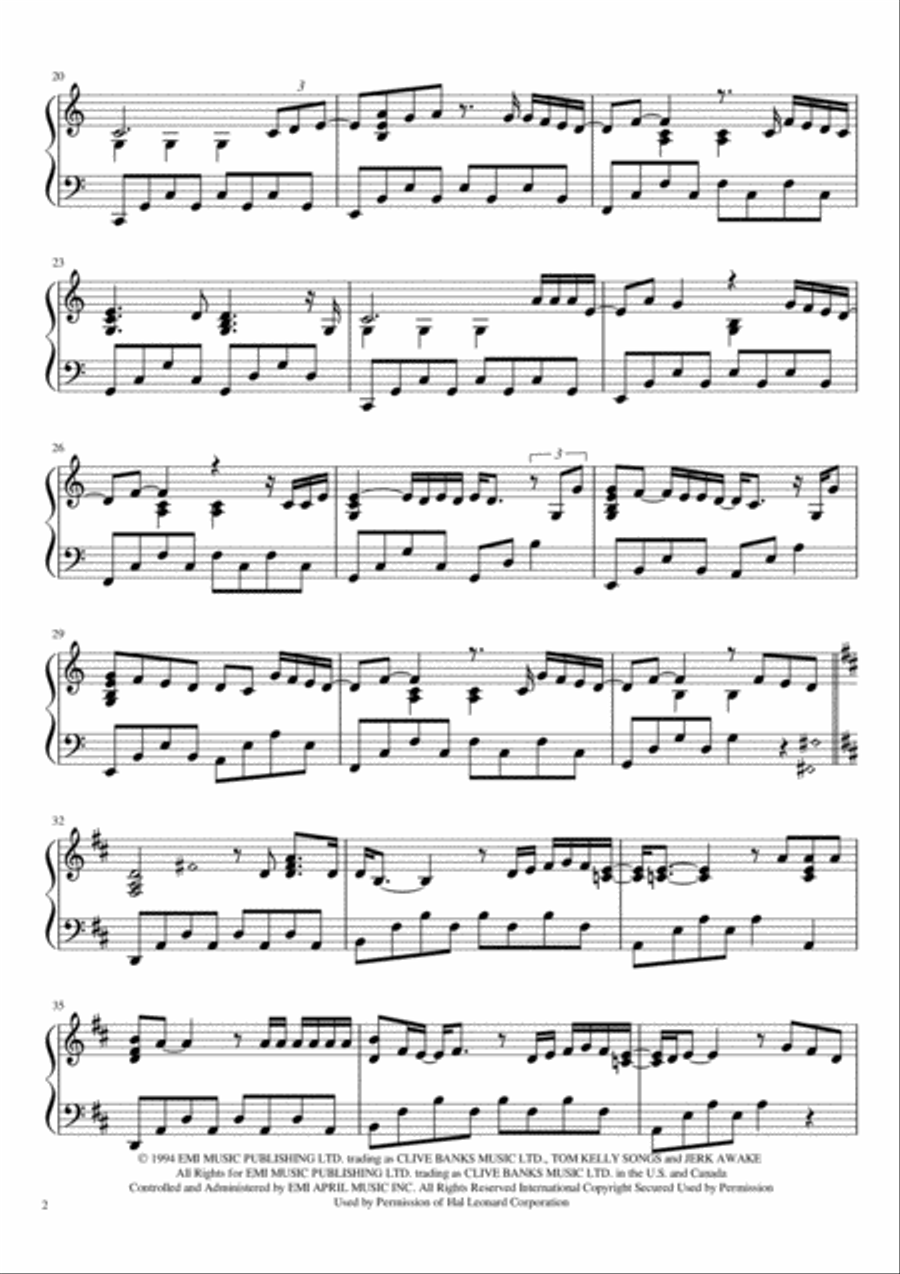I'll Stand By You Harp scores gallery preview page 2