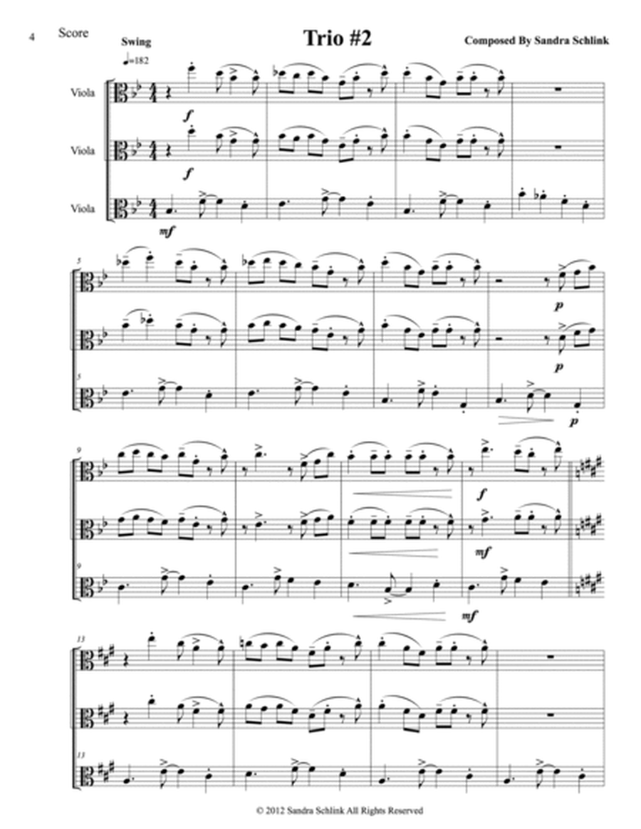 Jazz Trios book 1 violas in string keys
