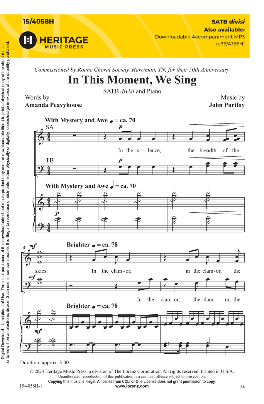 In This Moment, We Sing