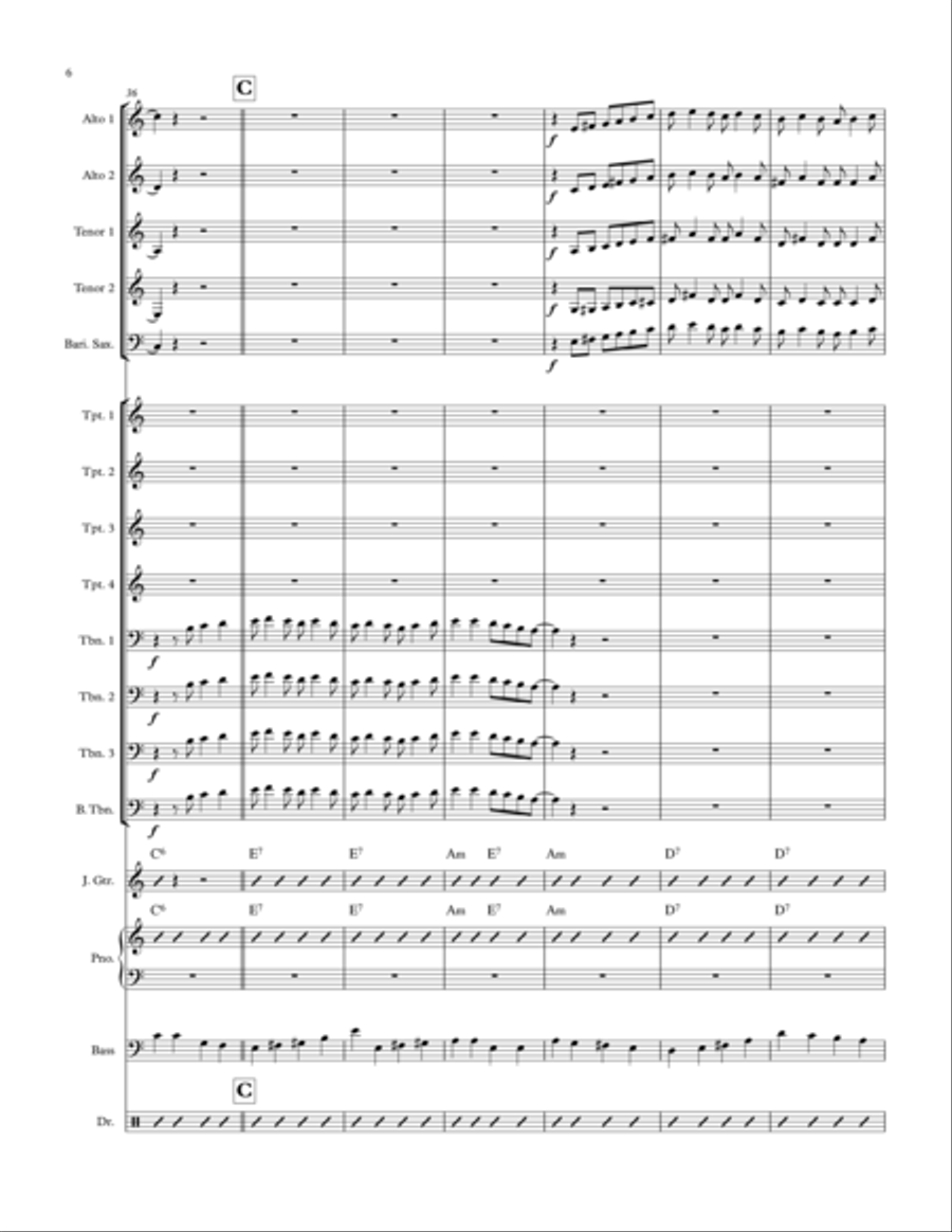 It's Beginning To Look Like Christmas Jazz Ensemble scores gallery preview page 6