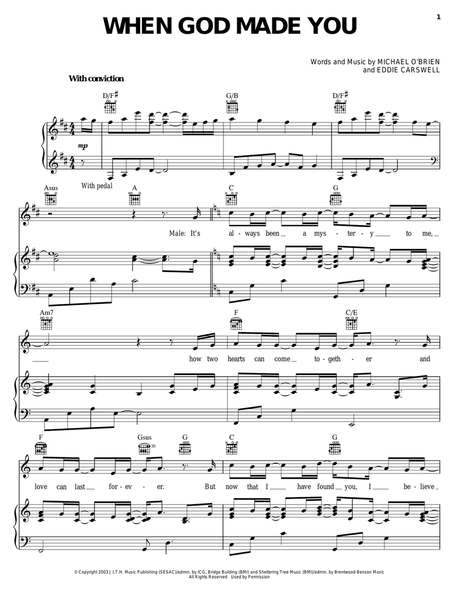 When God Made You Acoustic Guitar scores gallery preview page 1