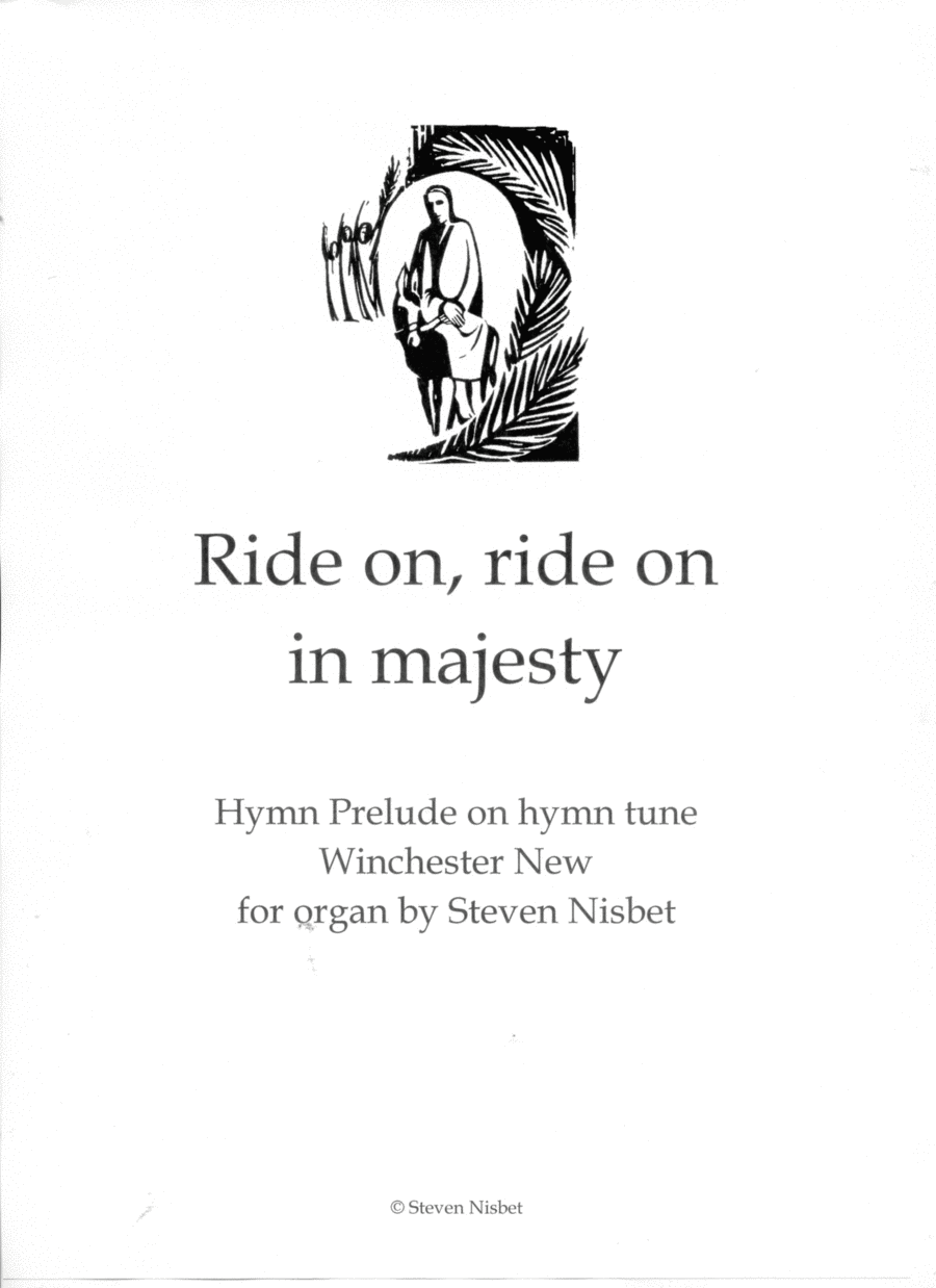 Ride on, ride on in majesty - Hymn Prelude for organ based on Winchester New Organ Solo scores gallery preview page 1