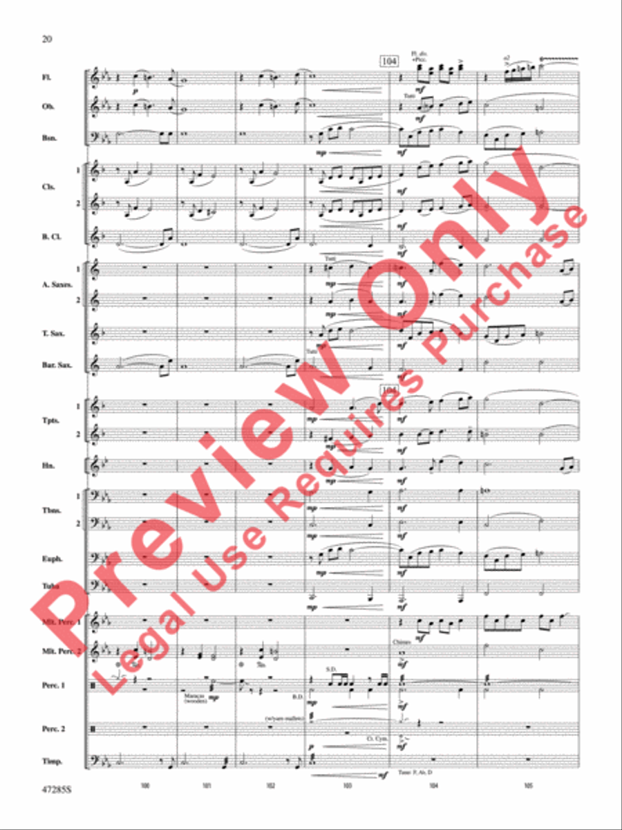 Extraordinary Machines of Clockwork and Steam Concert Band scores gallery preview page 21