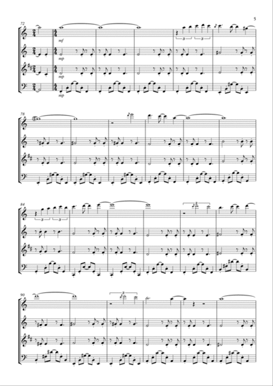 Spain Woodwind Quartet scores gallery preview page 5
