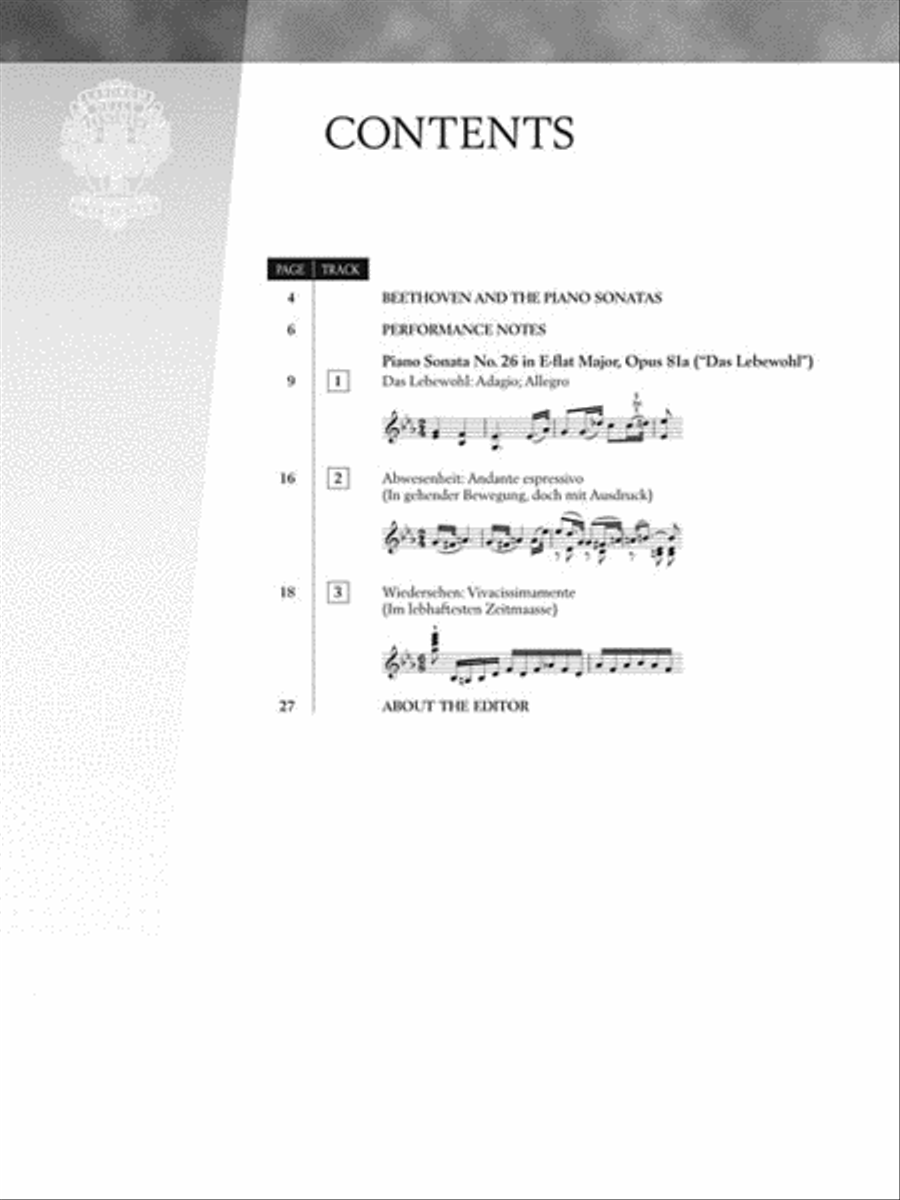 Beethoven: Sonata No. 26 in E-flat Major, Opus 81a (Das Lebewohl) Piano Solo scores gallery preview page 3