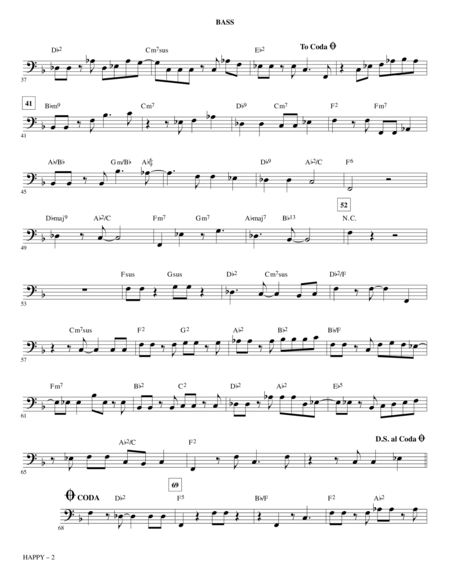 Happy (arr. Paris Rutherford) - Bass