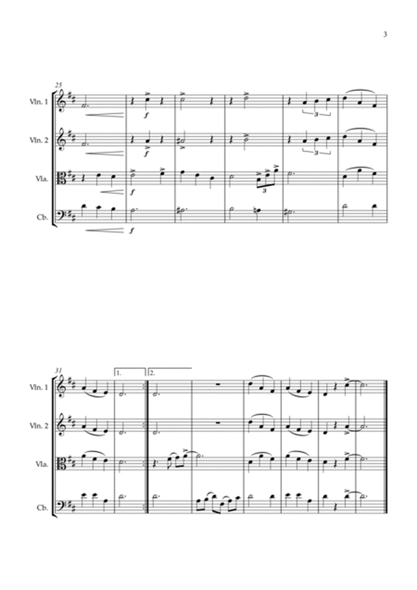 Silent Night for String Quartet in D Major image number null