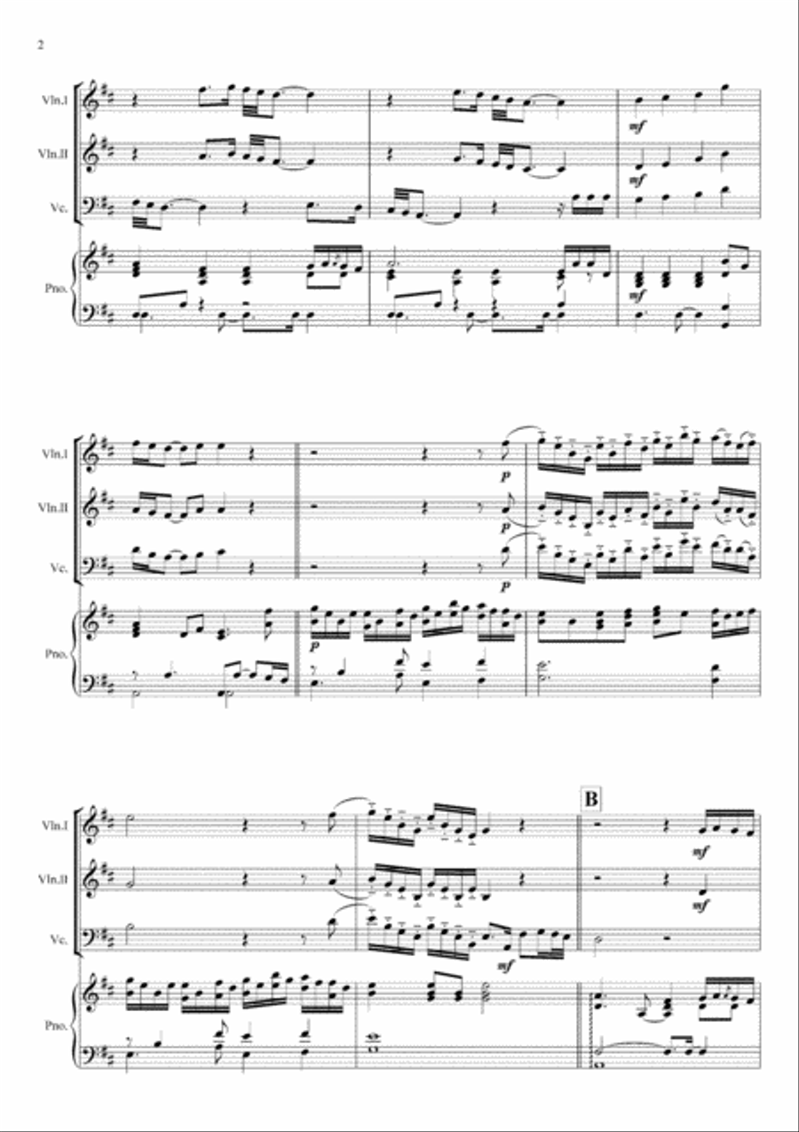 (Everything I Do) I Do It For You (Everything I Do) I Do It For You Piano Trio scores gallery preview page 2