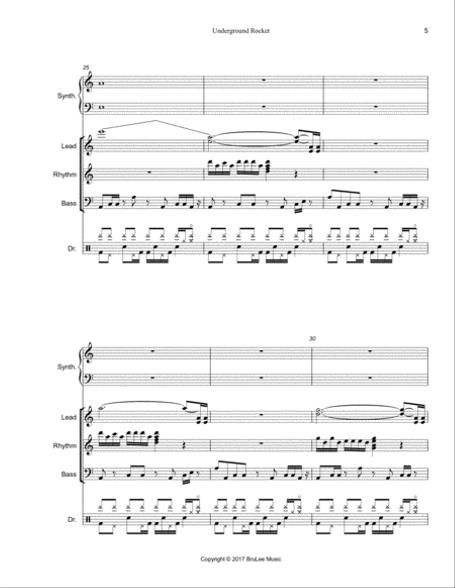 Underground Rocket Underground Rocket Small Ensemble scores gallery preview page 5