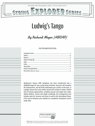 Book cover for Ludwig's Tango: Score