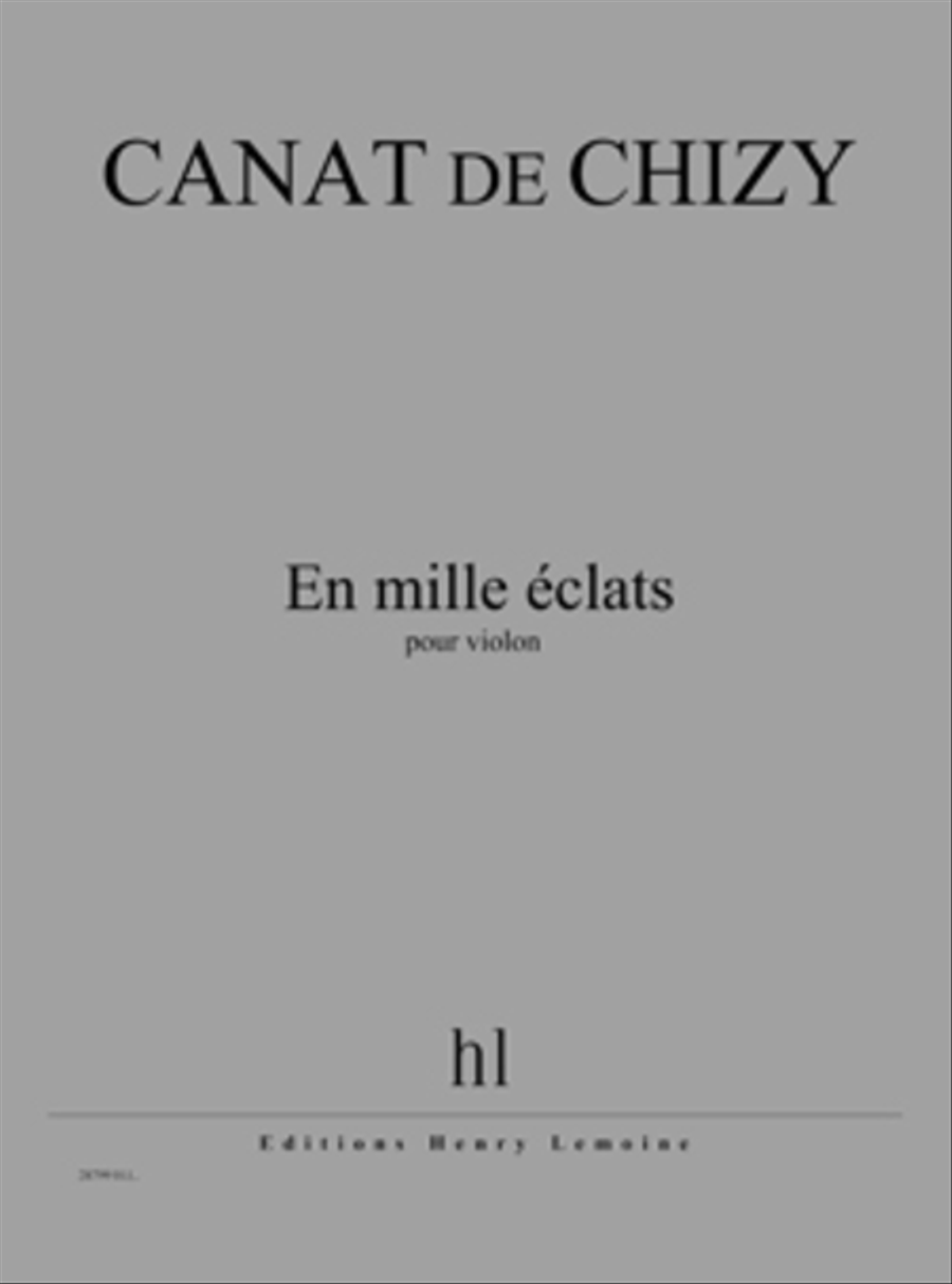 En mille eclats En mille eclats Violin Solo scores gallery preview page 1