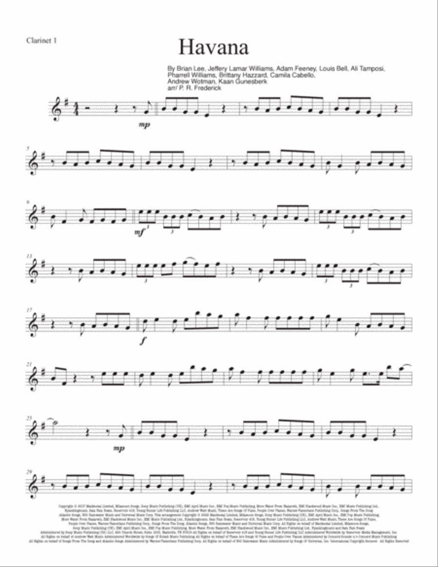 Havana Clarinet Duet scores gallery preview page 3
