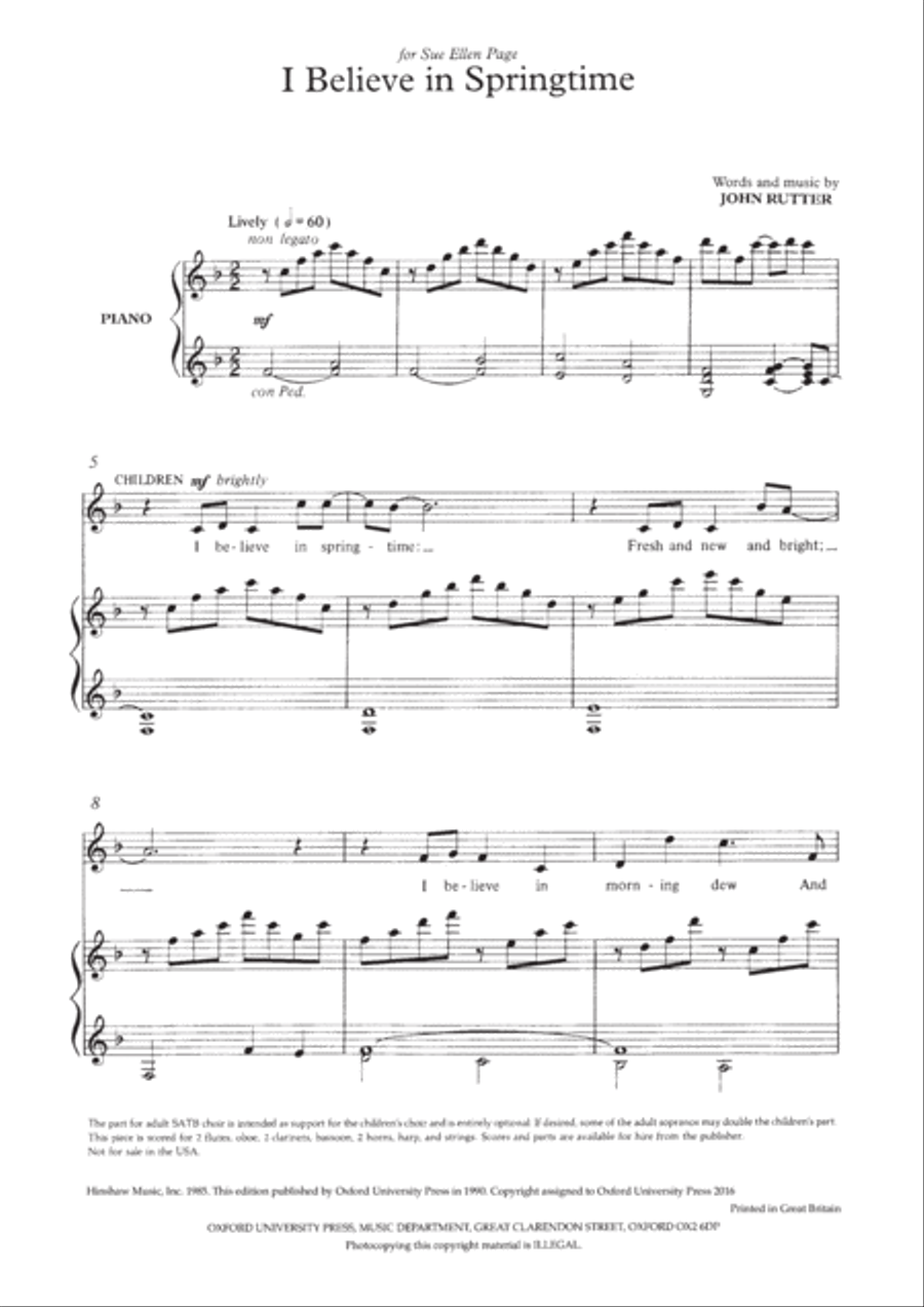 I believe in springtime 4-Part scores gallery preview page 2