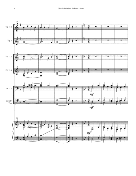 Chorale Variations for Brass Choir image number null