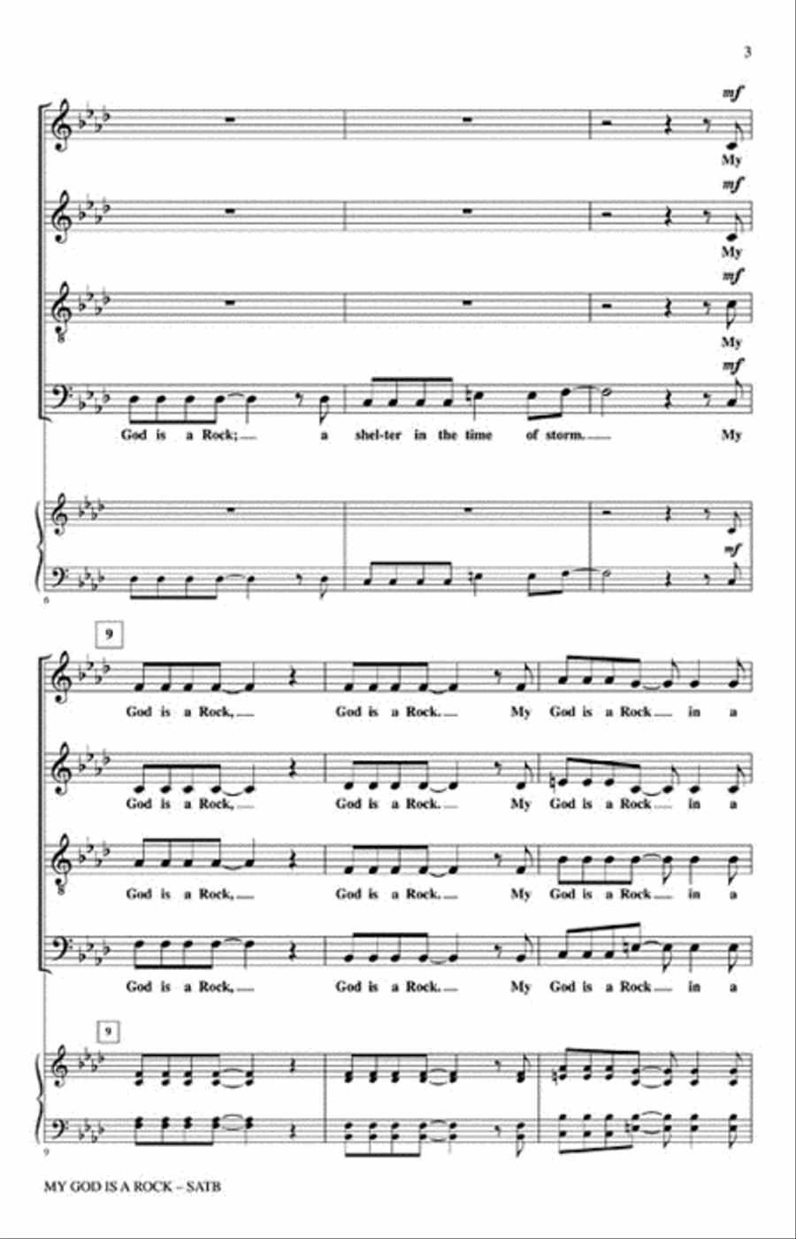 My God Is a Rock My God Is a Rock 4-Part scores gallery preview page 3