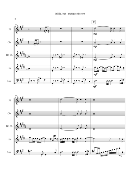 Billie Jean (woodwind quintet) image number null