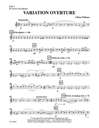 Variation Overture: Part 4 - B-flat Tenor Saxophone