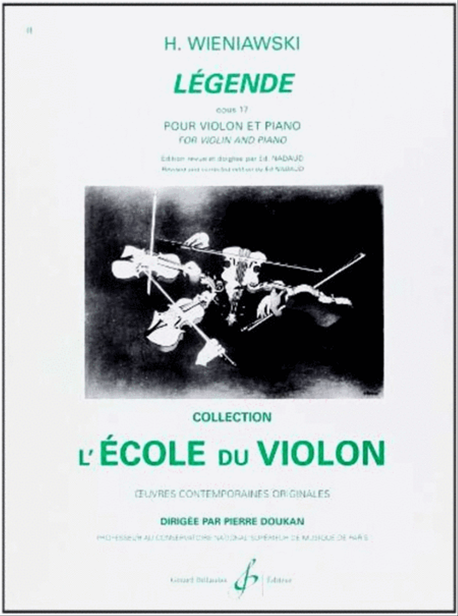 Wieniawski - Legende Op 17 Violin/Piano Violin Solo scores gallery preview page 1