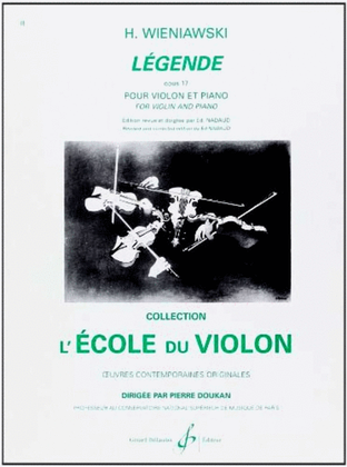Book cover for Wieniawski - Legende Op 17 Violin/Piano