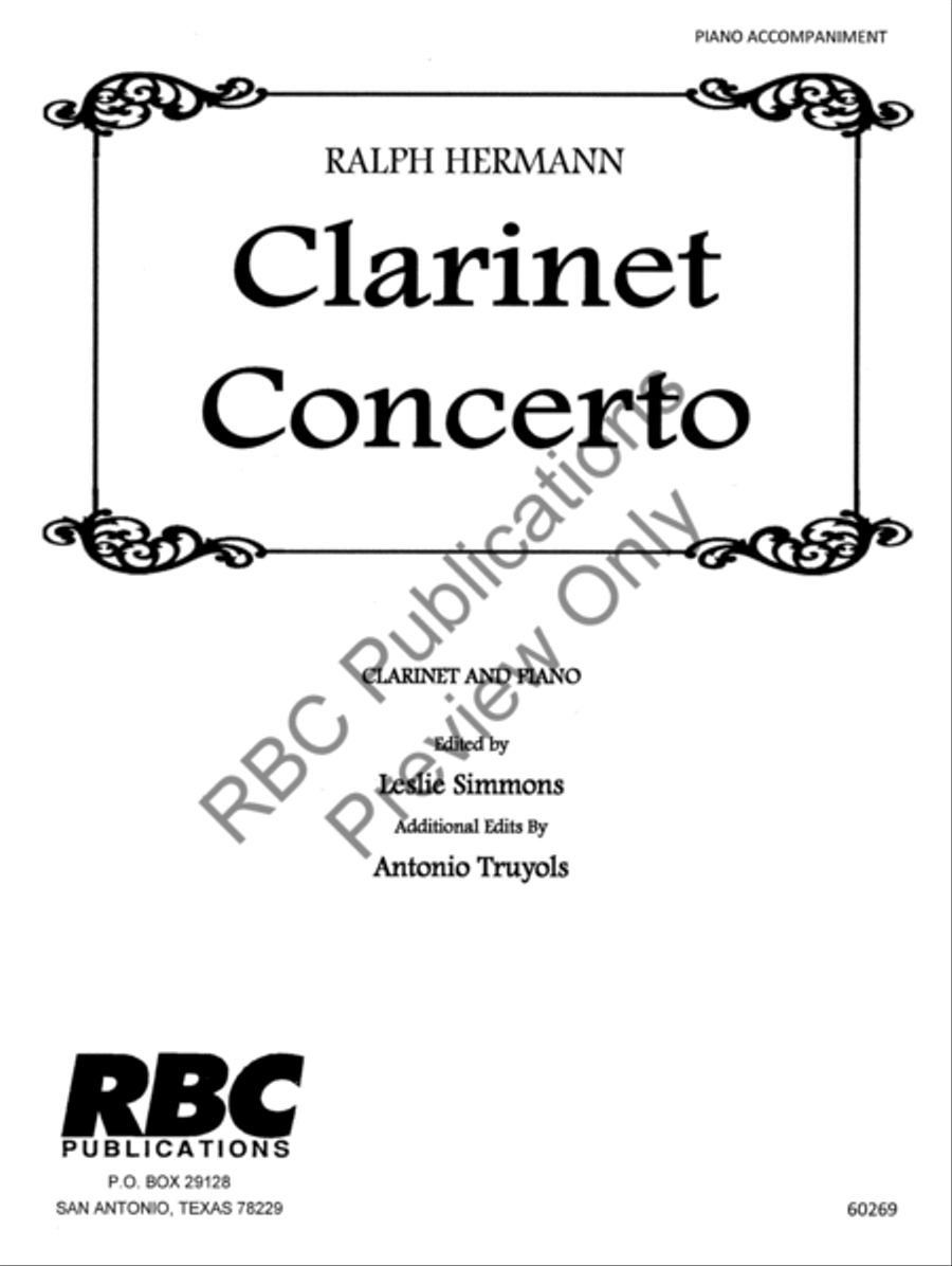 Clarinet Concerto Choir scores gallery preview page 2
