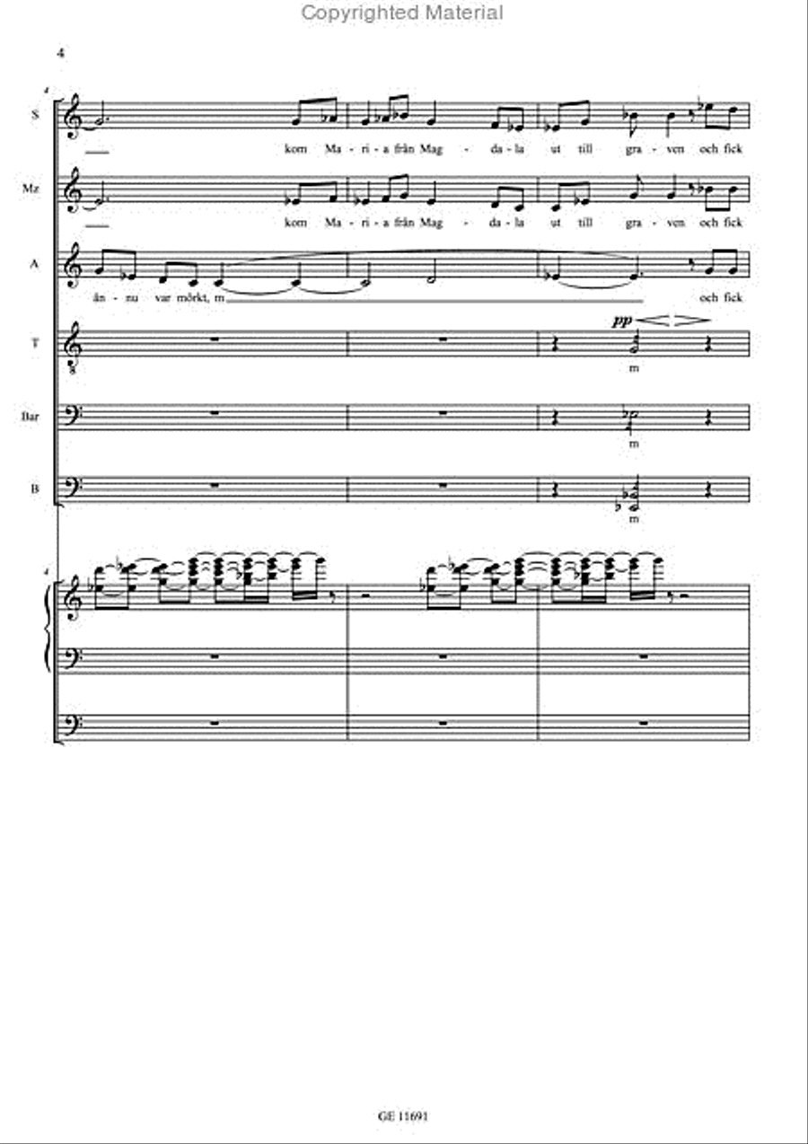 Kantat for Paskdagen Choir scores gallery preview page 3