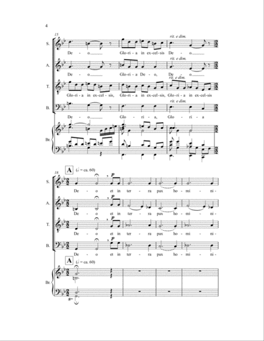Gloria In Excelsis Deo 4-Part scores gallery preview page 4