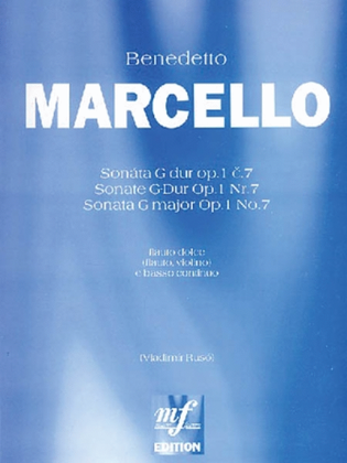 Book cover for Sonata G Major Op.1 No.7