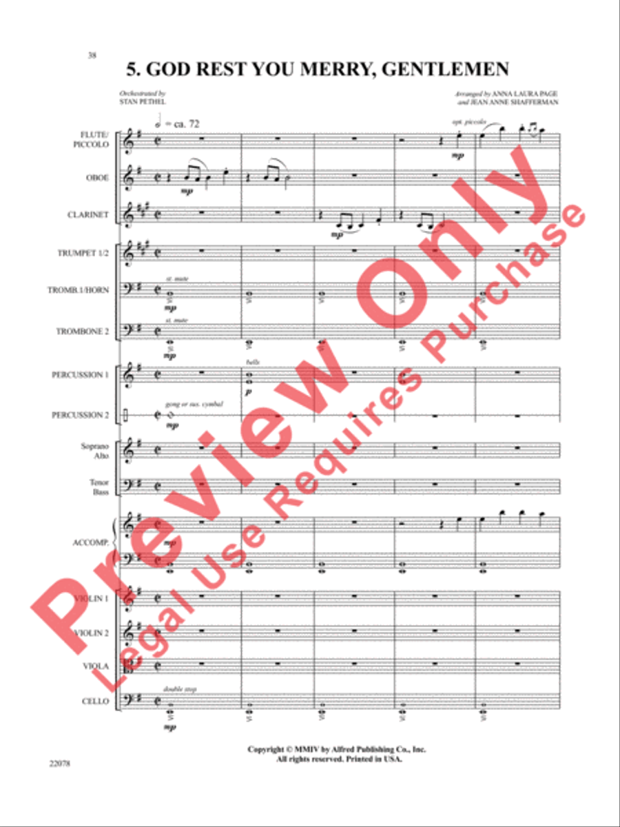 A Christmas Carol (Instrumental Parts) Choir scores gallery preview page 39