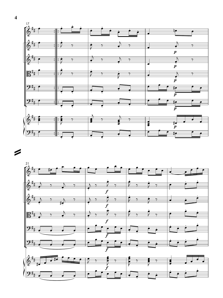 Badinerie - (from Orchestral Suite No.2 in B minor - BWV 1067 - for Traverso Flute, Strings and Cont Chamber Orchestra scores gallery preview page 5