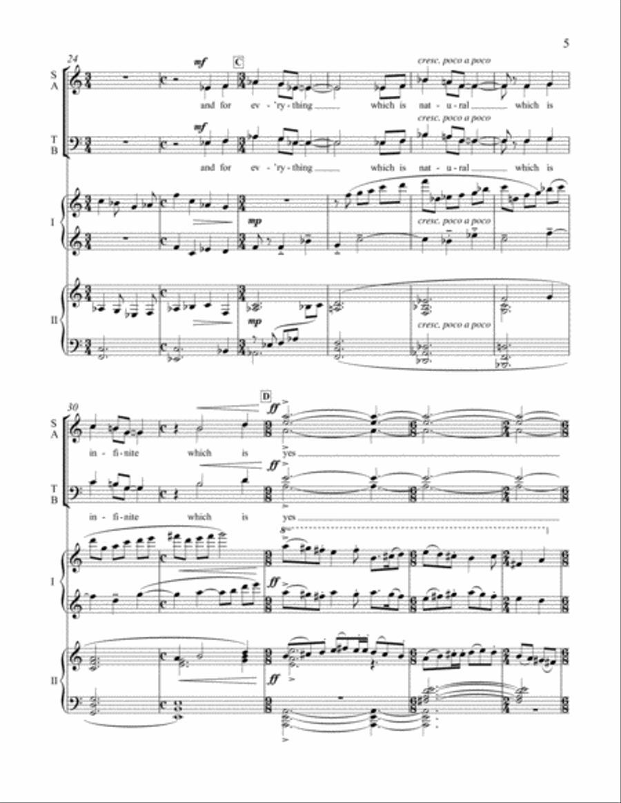 American Triptych: I. i thank You God 4-Part scores gallery preview page 5