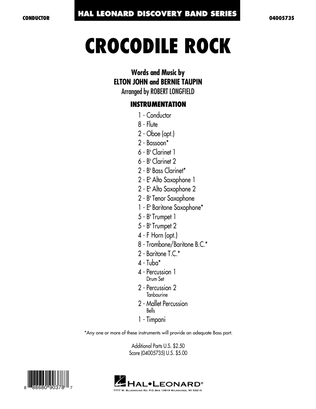 Crocodile Rock (arr. Robert Longfield) - Conductor Score (Full Score)