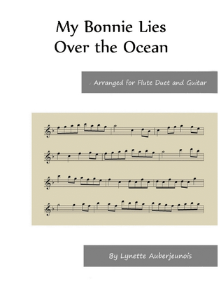Book cover for My Bonnie Lies Over the Ocean - Flute Duet with Guitar Chords