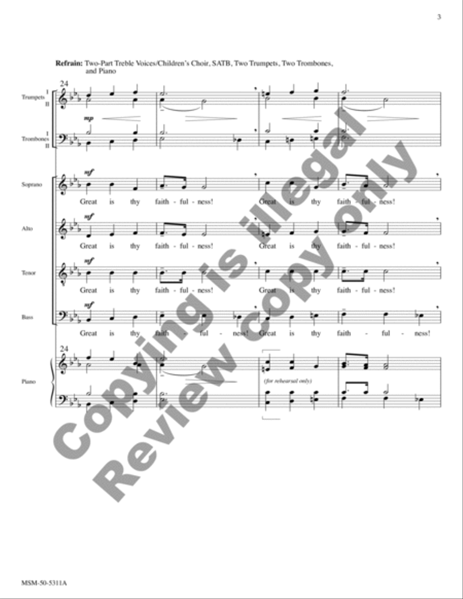 Great Is Thy Faithfulness (Full Score) Choir scores gallery preview page 16
