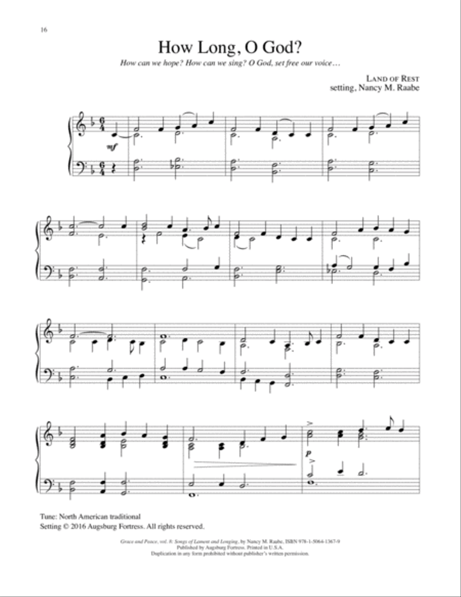 Grace and Peace Vol 8 Songs of lament and Longing Piano Solo scores gallery preview page 17