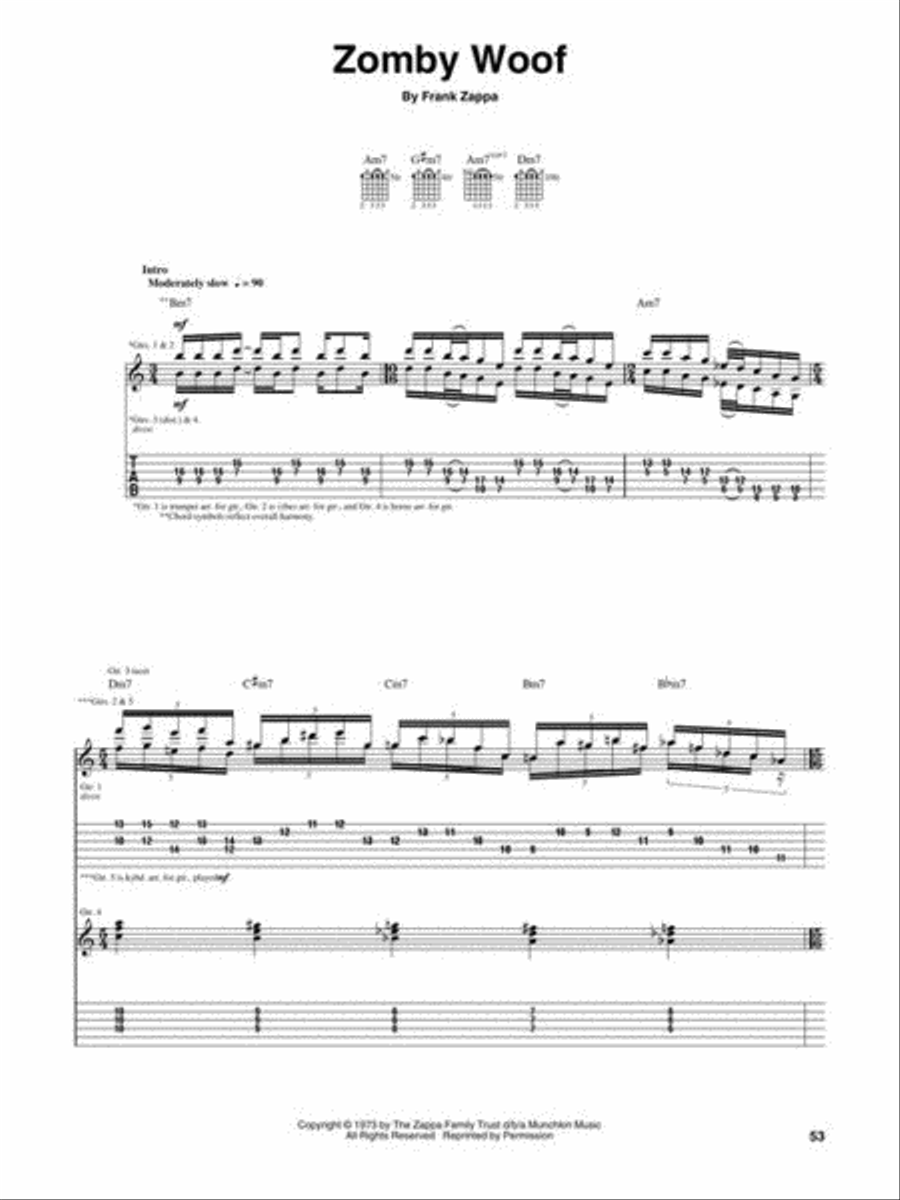 Frank Zappa – Over-Nite Sensation Electric Guitar scores gallery preview page 7
