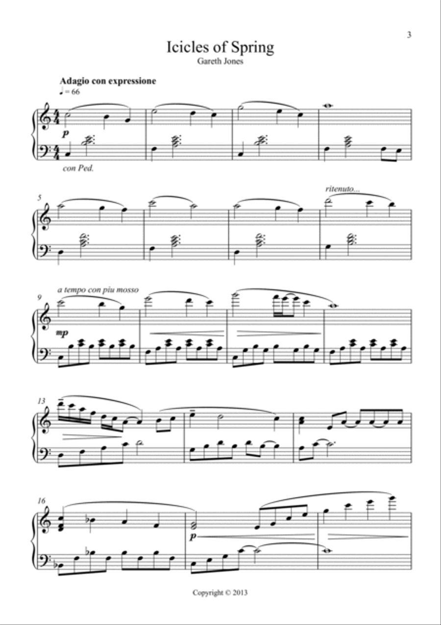 Icicles of Spring Piano Solo scores gallery preview page 3
