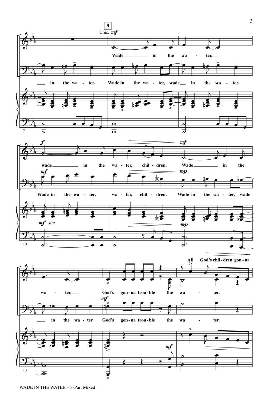 Wade In The Water 3-Part scores gallery preview page 2