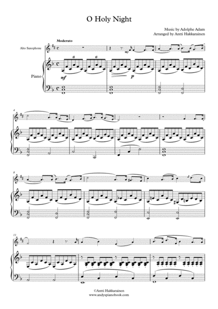 O Holy Night - Alto Saxophone & Piano