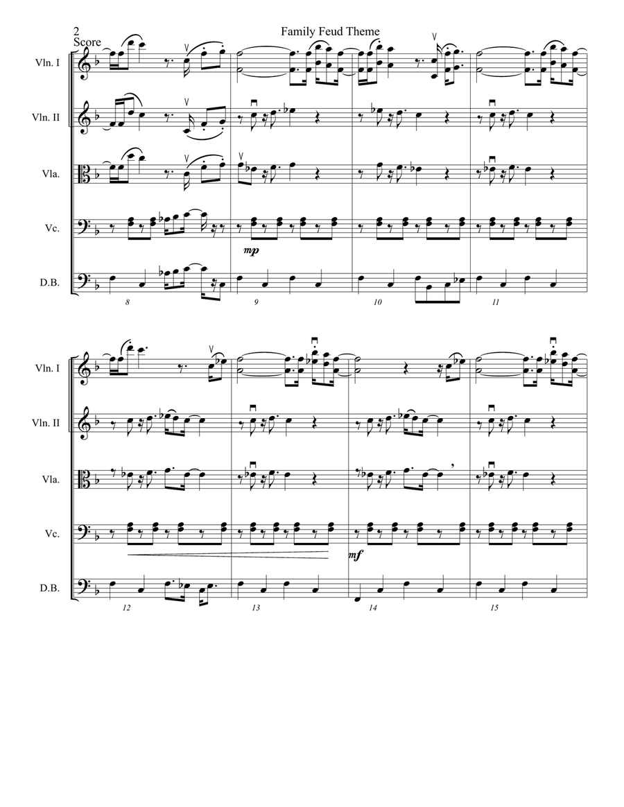 Family Feud Theme Score and Parts scores gallery preview page 3