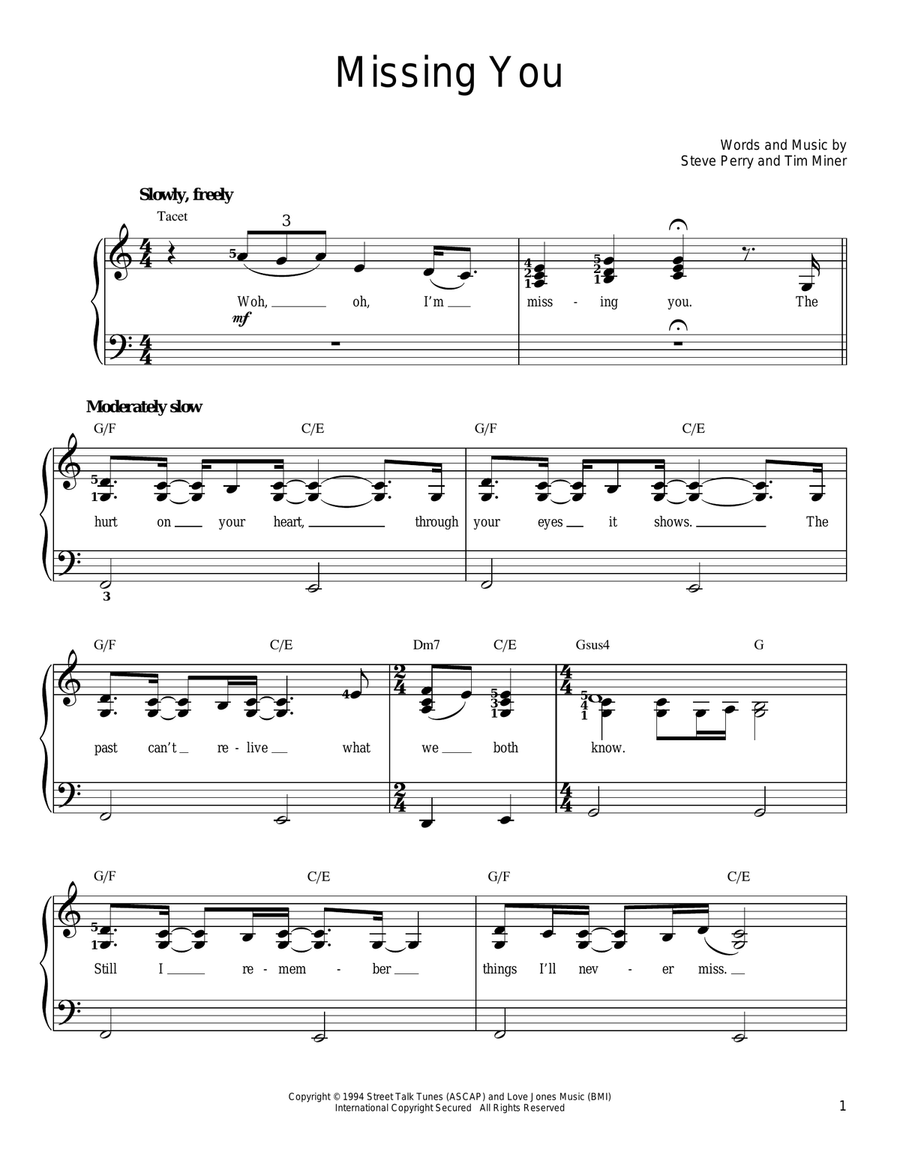 Missing You Voice scores gallery preview page 1