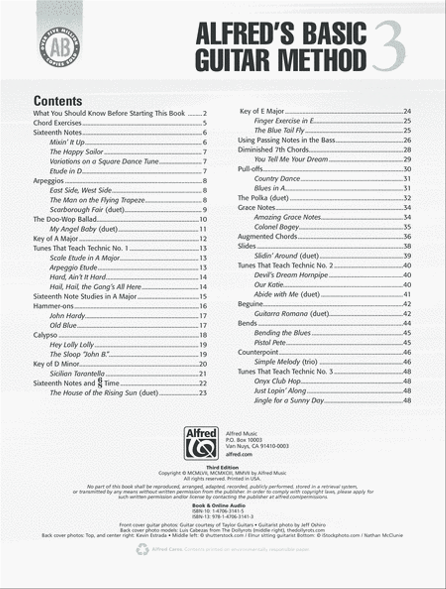 Alfred's Basic Guitar Method, Book 3 Easy Guitar scores gallery preview page 6