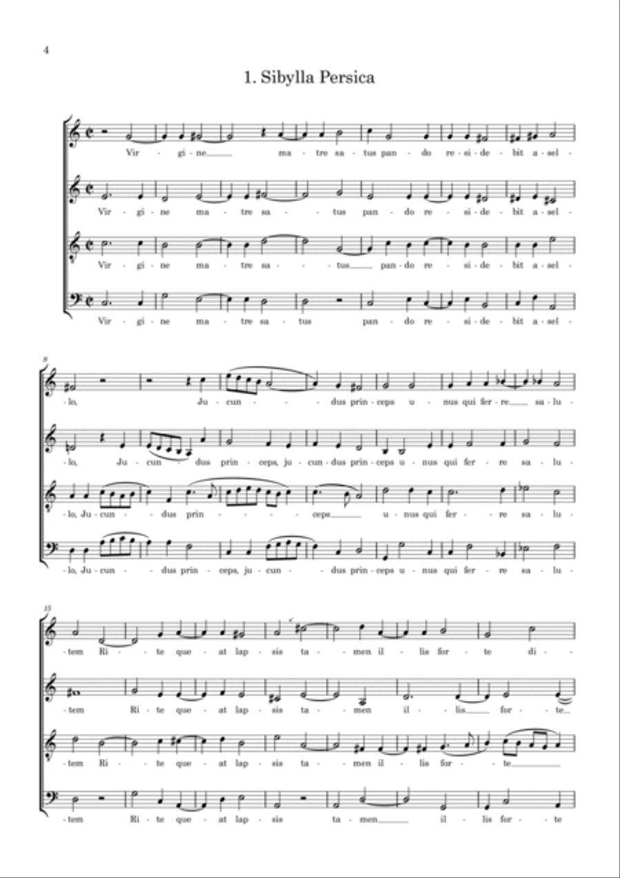 Prophitiae Sibyllarum 4-Part scores gallery preview page 4
