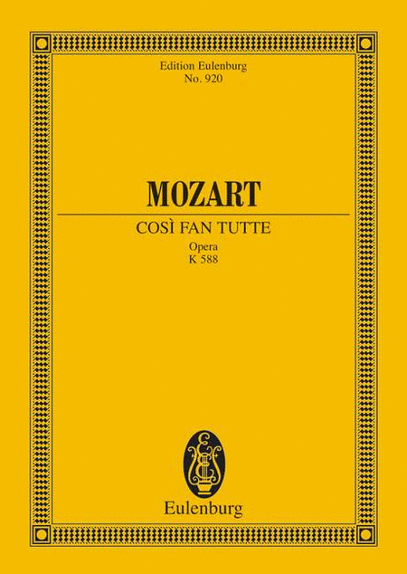 Mozart Cosi Fan Tutte Opera Kv