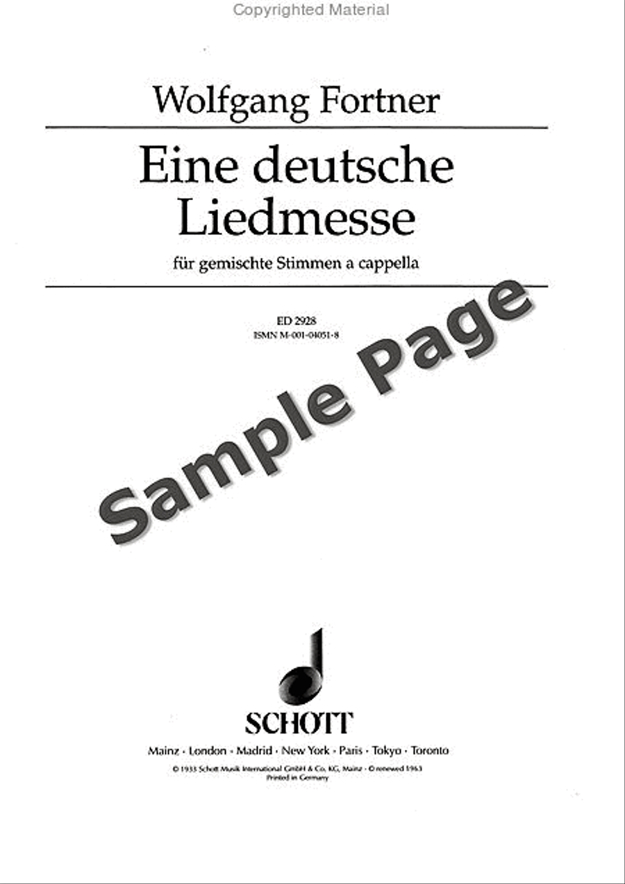 Liedmesse Choral Score SSATB scores gallery preview page 2