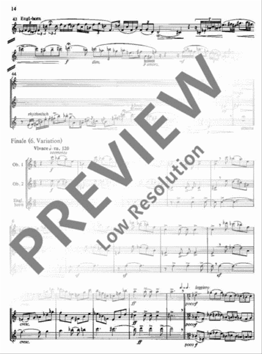 Hindemith Variations English Horn scores gallery preview page 15