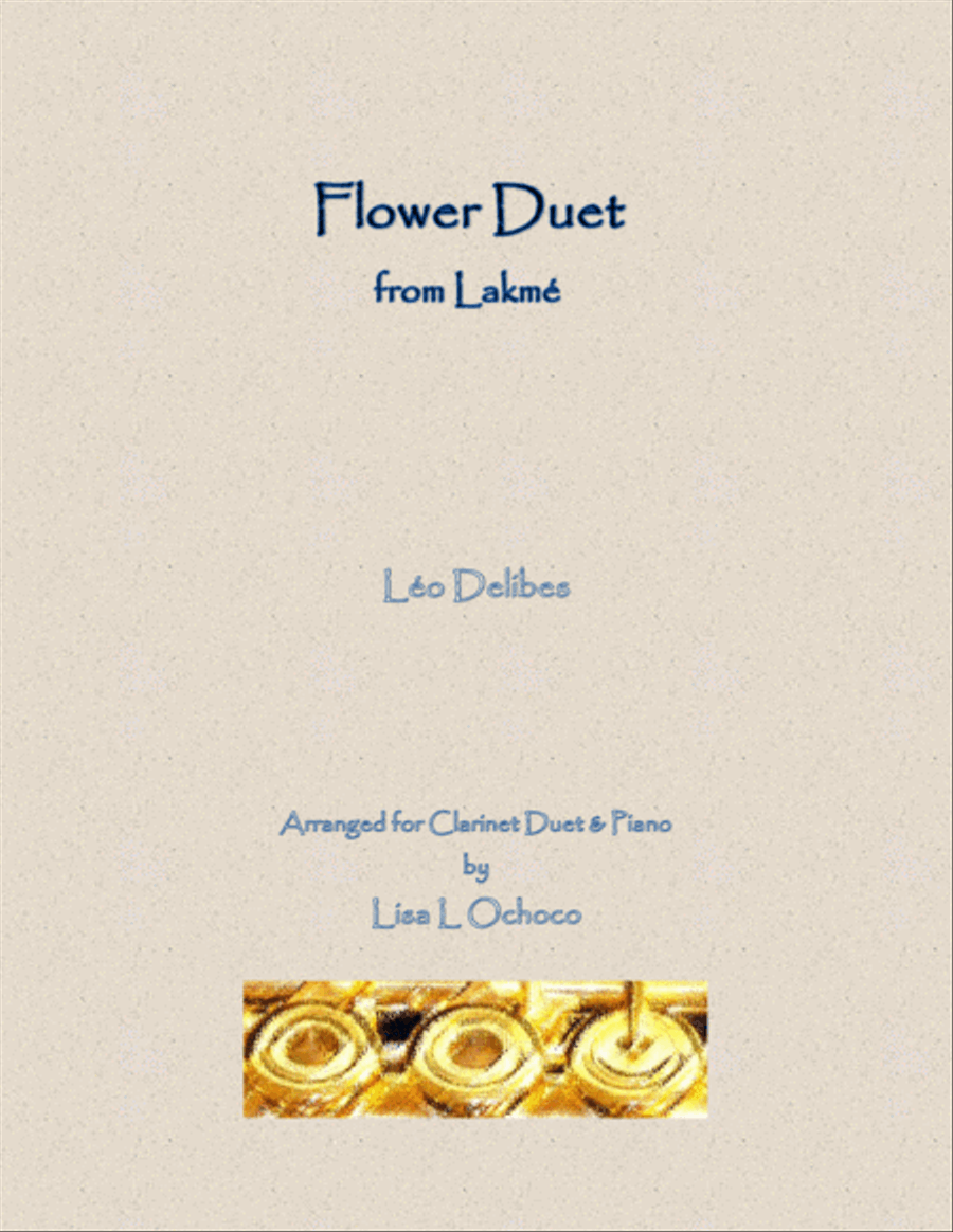 Flower Duet from Lakme for Clarinet Duet and Piano Clarinet Duet scores gallery preview page 1