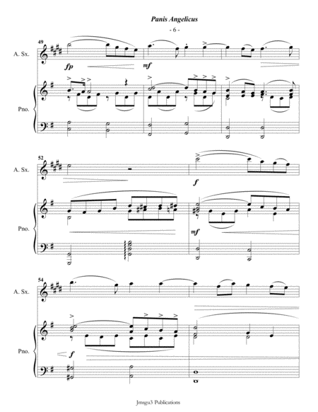 Franck: Panis Angelicus for Alto Sax & Piano image number null