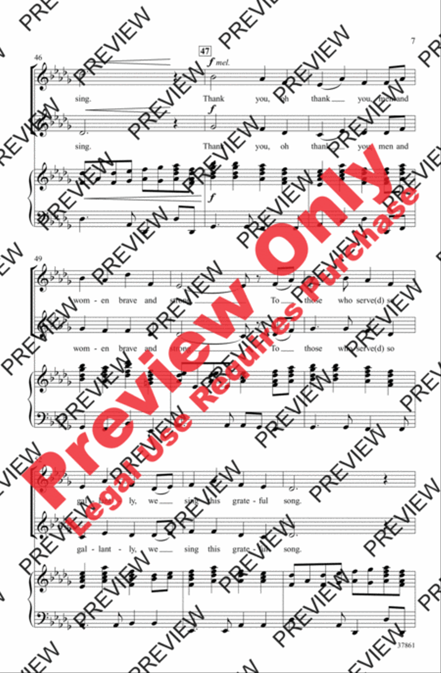 Thank You, Soldiers 2-Part scores gallery preview page 7