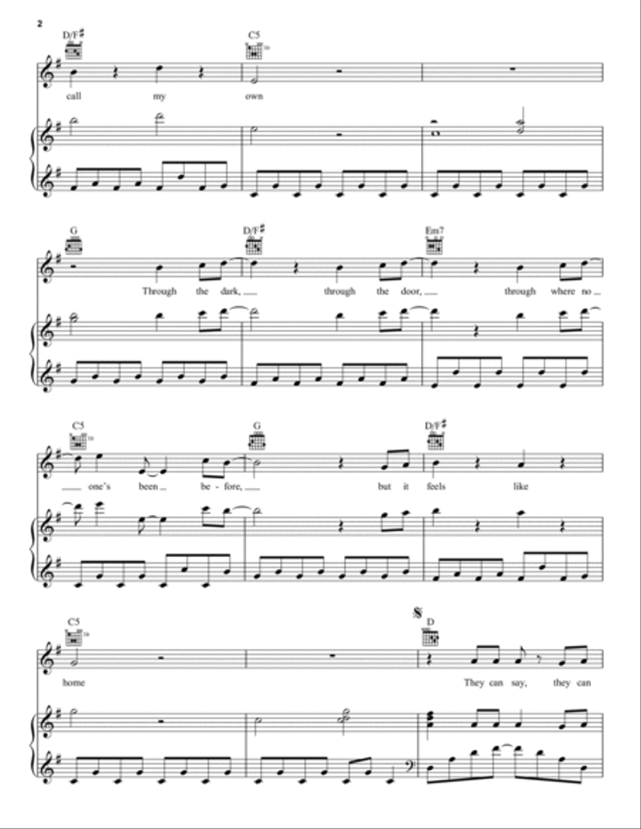 A Million Dreams (From The Greatest Showman) Piano, Vocal, Guitar scores gallery preview page 2