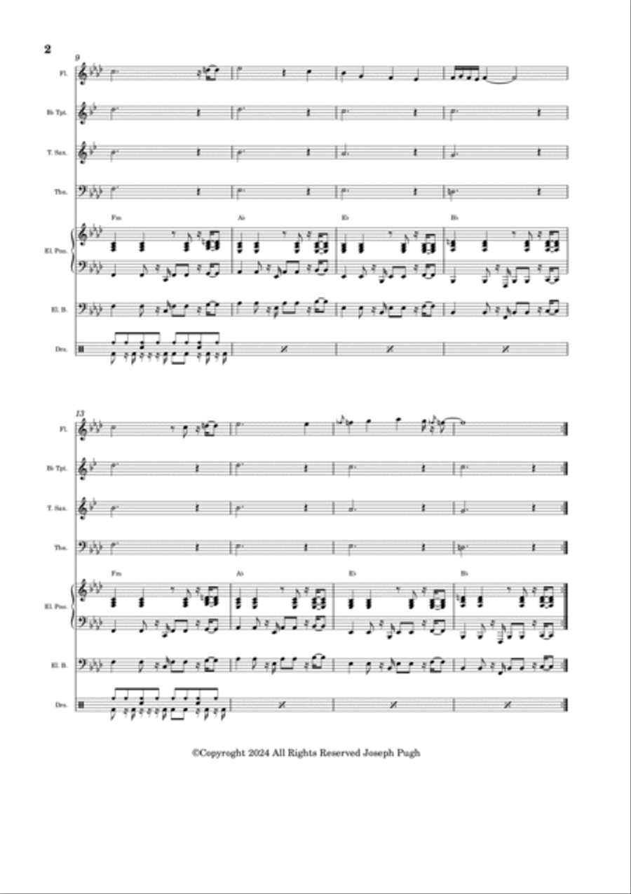 Melancholy Melodrama Jazz Ensemble scores gallery preview page 2